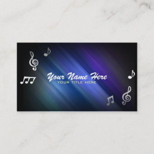 Cartes de visite de notes musicales