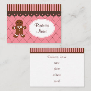 Cartes de visite de pain d'épice de boulangerie