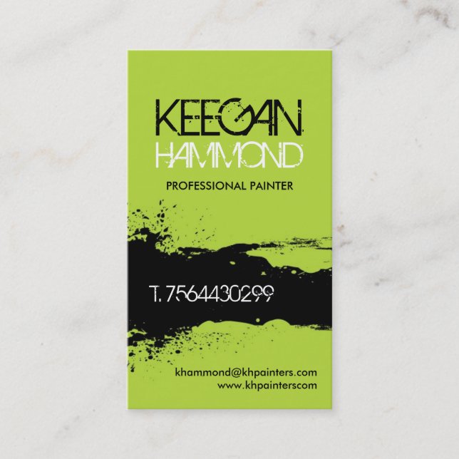 Cartes de visite de peintre (Devant)