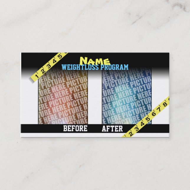 Cartes de visite de perte de poids (Devant)