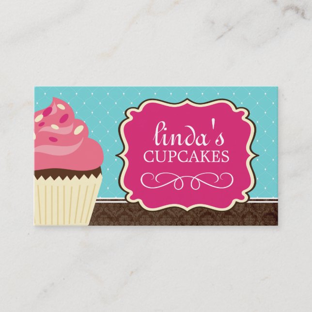 Cartes de visite de petit gâteau d'amusement (Devant)