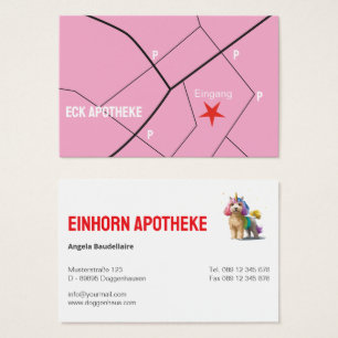 Cartes de visite de pharmacie Licorne
