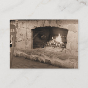 Cartes de visite de photo de cheminée de sépia