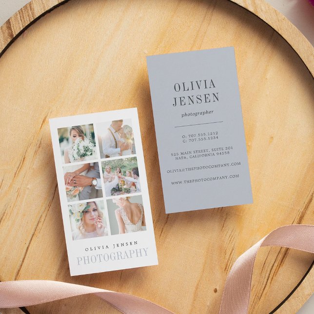 Cartes de visite de photographe avec collage de ph (Créateur téléchargé)