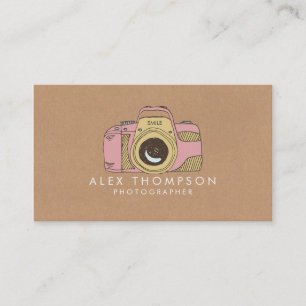 Cartes de visite de photographe d'appareil-photo