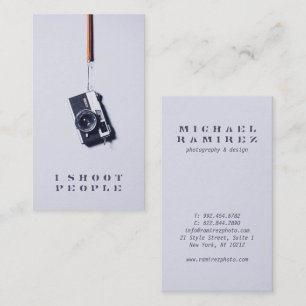 Cartes de visite de photographe professionnel avec