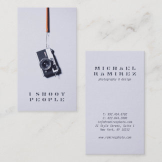 Cartes de visite de photographe professionnel avec