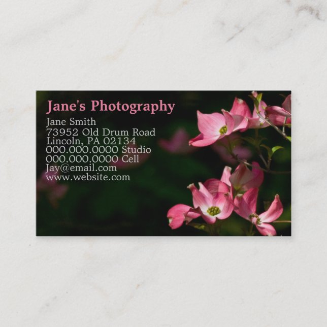 Cartes de visite de photographie personnalisés (Devant)