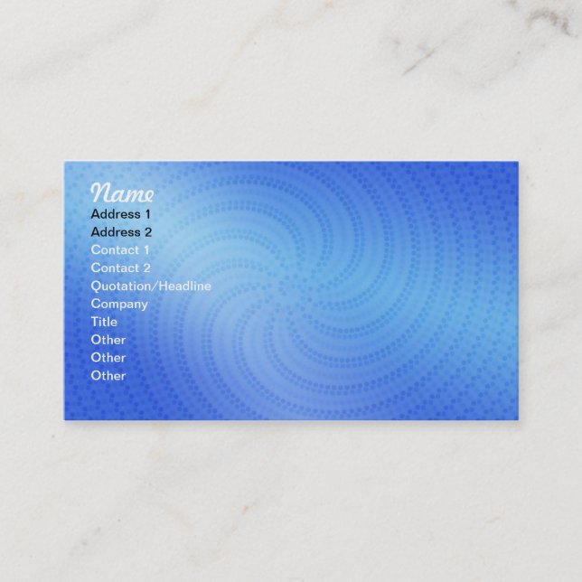 Cartes de visite de physiothérapie (Devant)