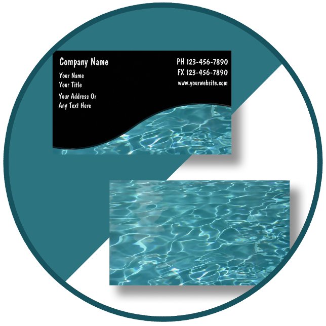 Cartes de visite de piscine (Créateur téléchargé)