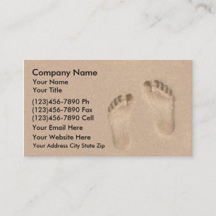 Cartes de visite de plage