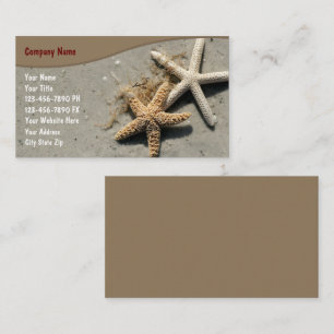 Cartes de visite de plage