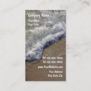 Cartes de visite de plage