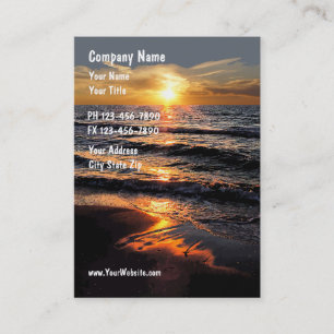 Cartes de visite de plage