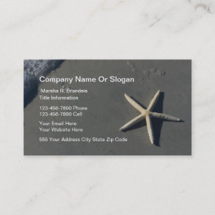 Cartes de visite de plage