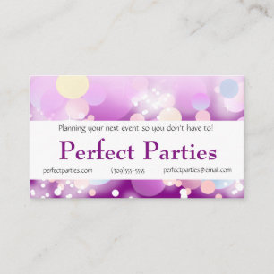 Cartes de visite de planificateur de partie