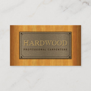 Cartes de visite de plaque métallique et en bois