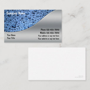 Cartes de visite de plombier