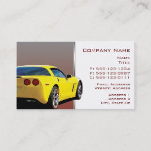 Cartes de visite de postérieur de Corvette