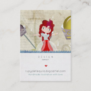 Cartes de visite de poupée de conte de fée mignonn