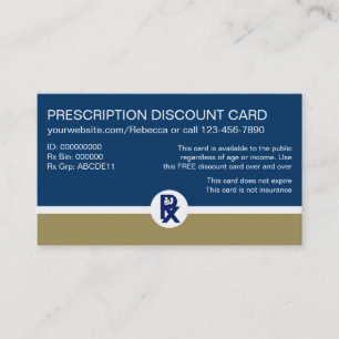 Cartes de visite de prescription de pharmacie
