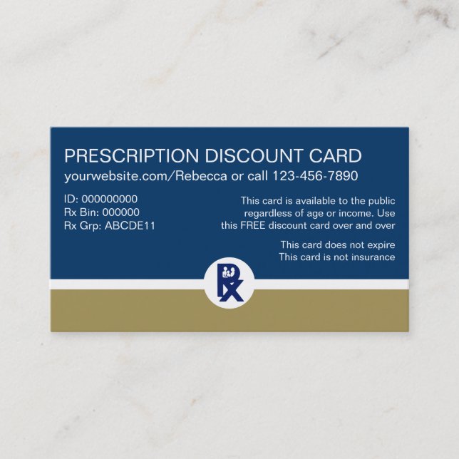 Cartes de visite de prescription de pharmacie (Devant)