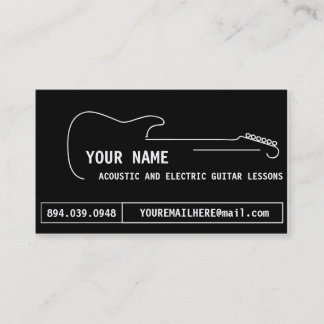 Cartes de visite de professeur de leçons/musique
