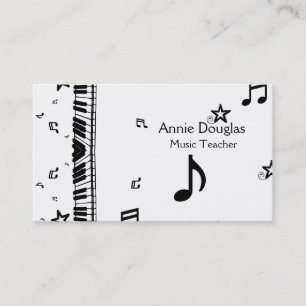 Cartes de visite de professeur de musique