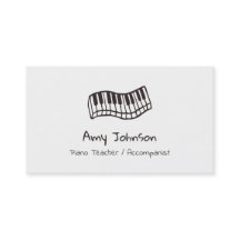 Cartes de visite de professeur de musique de