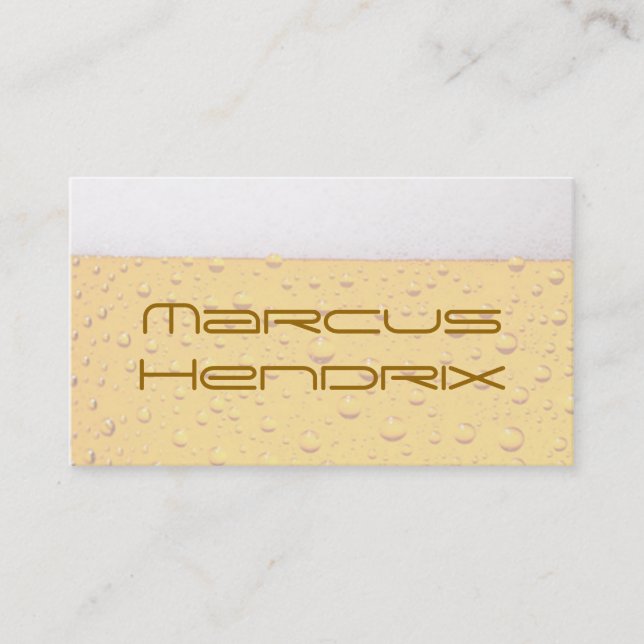 Cartes de visite de professionnel de bière (Devant)