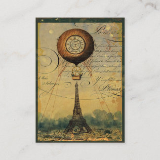 Cartes de visite de profil de la tour Eiffel Steam