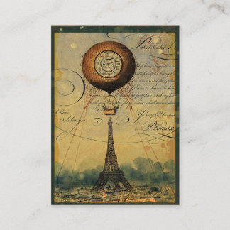 Cartes de visite de profil de la tour Eiffel Steam