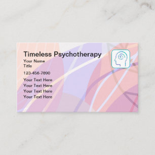 Cartes de visite de psychothérapie de santé mental