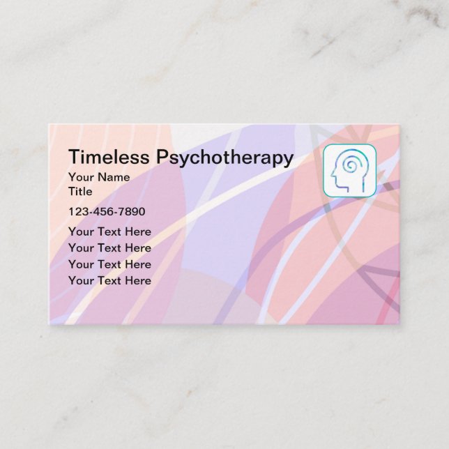 Cartes de visite de psychothérapie en santé mental (Devant)