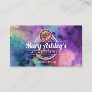 Cartes de visite de quilles d'açai personnalisable