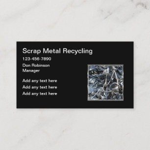 Cartes de visite de recyclage des déchets métalliq