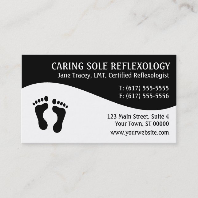 Cartes de visite de Reflexologist de (Devant)