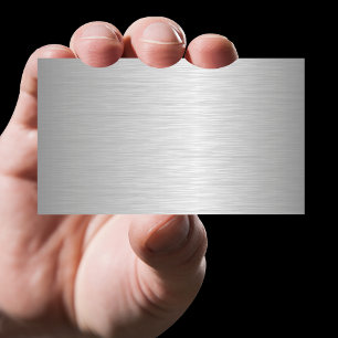 Cartes de visite de regard métalliques vierges