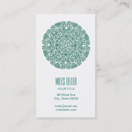 Cartes de visite de remise en forme Green Mandala 