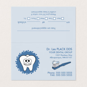 Cartes de visite de rendez-vous chez les dentistes