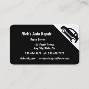 Cartes de visite de réparation automatique personn