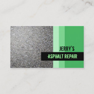 Cartes de visite de réparation d'asphalte