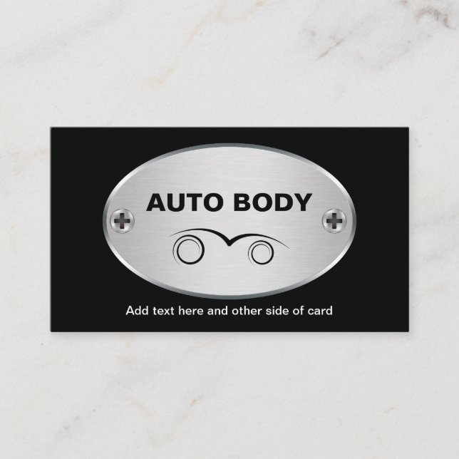 Cartes de visite de réparation de carrosserie auto (Devant)
