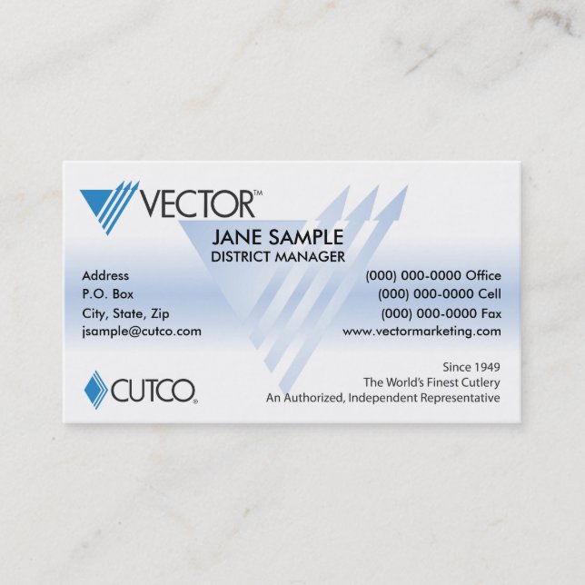 Cartes de visite de représentant et de directeur (Devant)