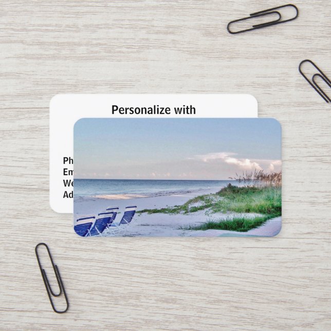 Cartes de visite de retraite de Morning Beach (Devant/Arrière en situation)