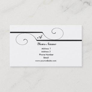 Cartes de visite de rouleau de monogramme