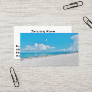 Cartes de visite de sable blanc