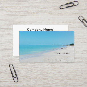 Cartes de visite de sable blanc