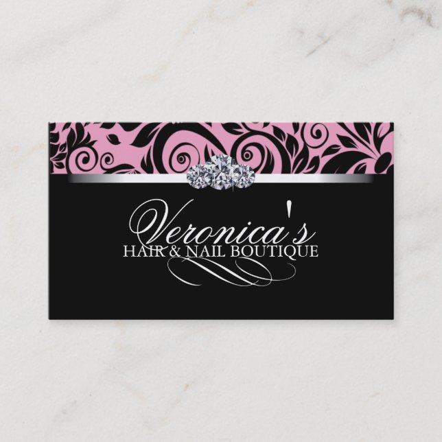 Cartes de visite de salon de cheveux et d'ongle (Devant)
