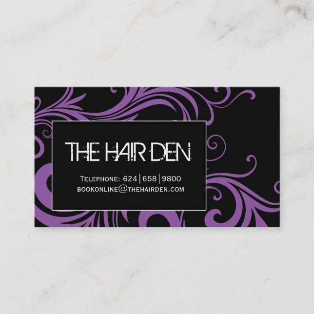 Cartes de visite de salon de coiffure (Devant)